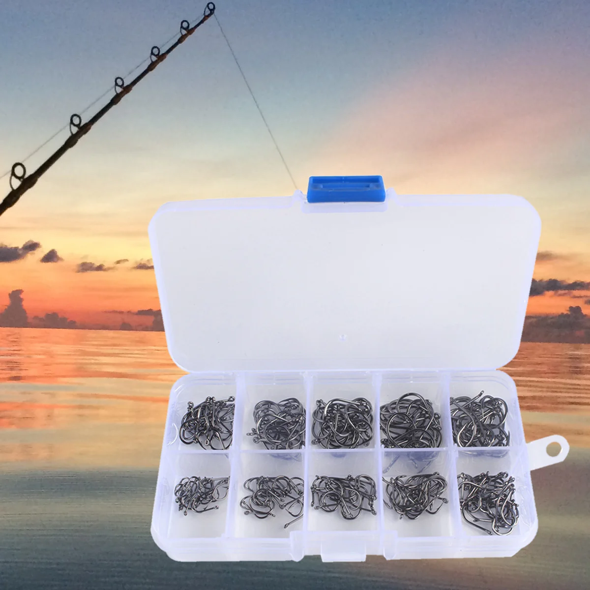

100 PCS Fly Fishing Tool Saltwater Fishing Gear Bass Hook Freshwater Circle Hooks Fishing Kits Round Fish Fishing equipment
