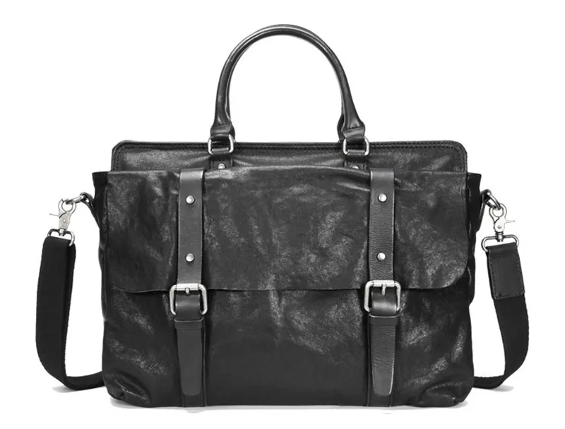 PNDME fashion casual genuine leather men's briefcase luxury designer natural real cowhide handbag black laptop messenger bag