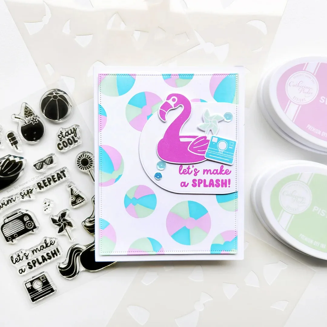 Фото Having a Ball Layered Balloon Letter Birthday Take a Dip Shaker Metal Cutting Dies Silicone Stamp Scrapbooking Stencil Photo DIY №4