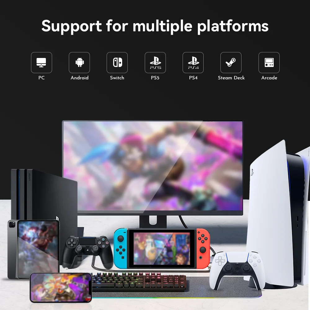 Фото Haute42- COSMOX Anniversary Fighting Gaming Джойстик Аркадный безрычажный контроллер для ПК/PS4/PS5 Switch Hitbox Stick №2