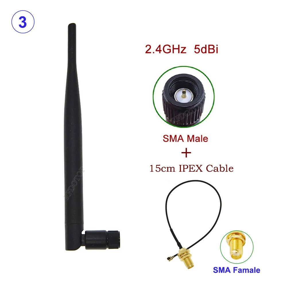 50 компл./лот 2 4 ГГц 5dBi WIFI антенна SMA RP-SMA штекерный разъем Wi-Fi для беспроводных