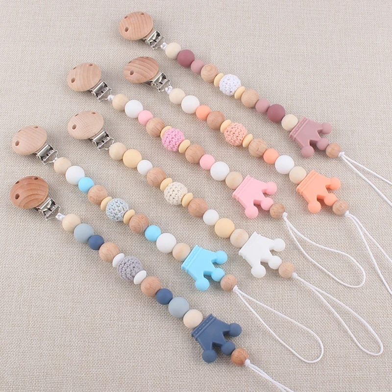 

Pacifier Holder Baby Teething Toys for 0-6 Months Teethers Baby Chew Beads Molar Toy for Babies Teething Molor Supplies QX2D