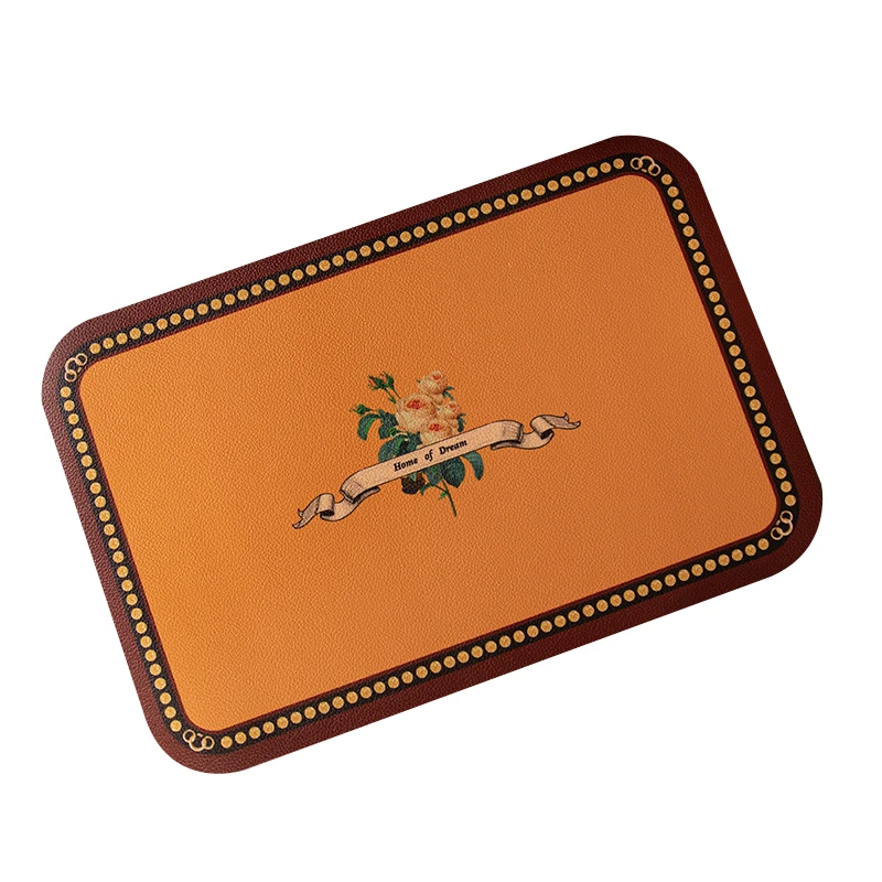 

Leather mat European-style heat insulation mat wash-free waterproof and oil-proof pan mat bowl mat tableware PU leather mat