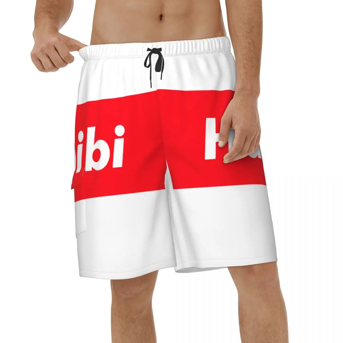 

Habibi Arabic Love Beach Shorts Men Summer Fashion Swimsuits Breathable Running Vacation Male Board Shorts