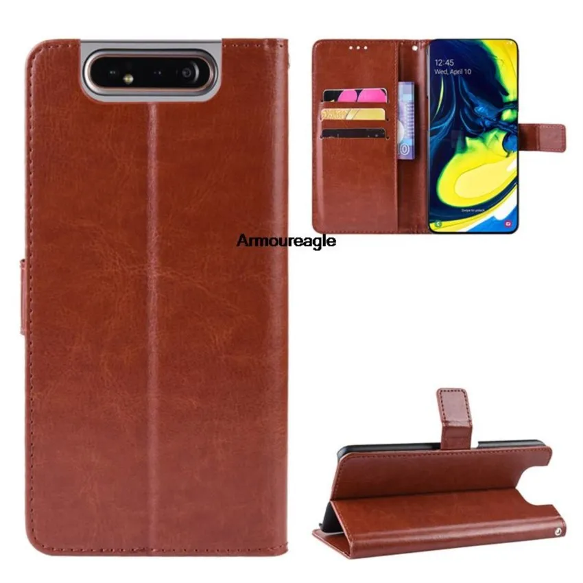for samsung galaxy a80 case leather flip wallet phone guard on a 80 a805f a805 stand function card holder