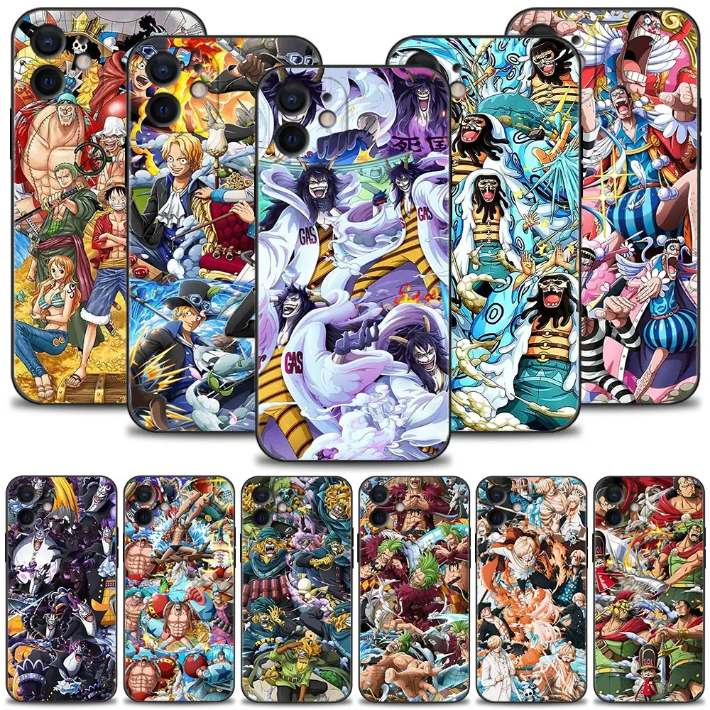 

Phone Case for iPhone 13 11 12 Pro XS Max X XR 13mini 8 7 6 6S Plus 5 5S SE Cover Silicon Funda One Piece Luffy Sanji And Pirate