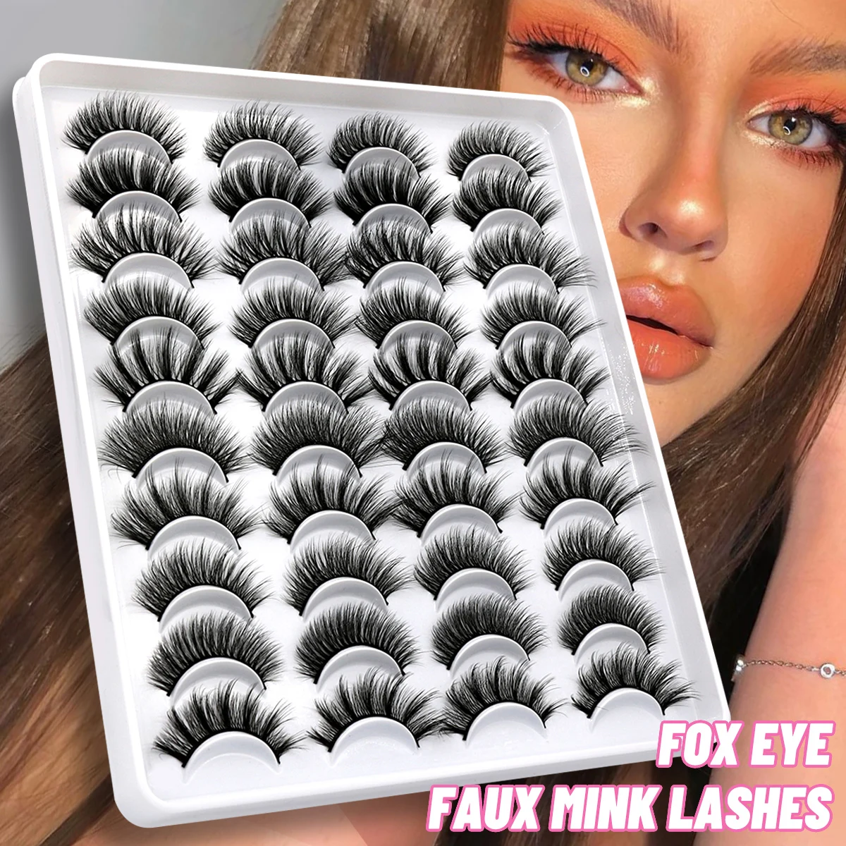

Fashion Lashes 5/10/20 pairs 3D Faux Mink Lashes Natural False Eyelashes Dramatic Volume Lashes Eyelash Extension Makeup
