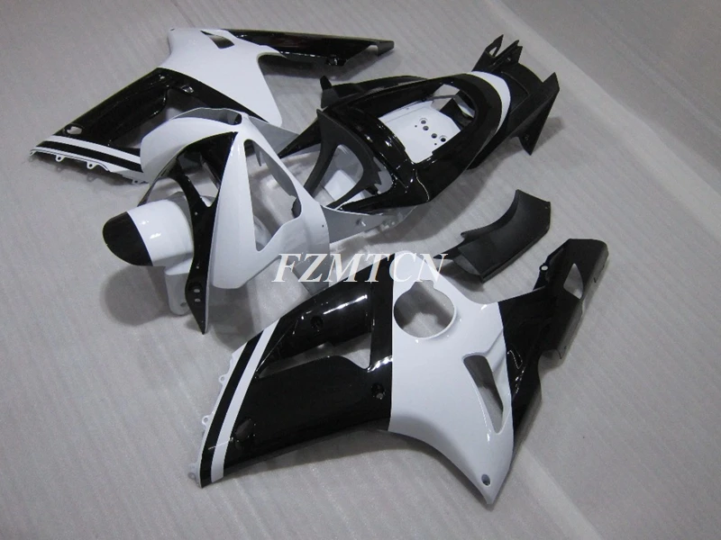 

4Gifts Injection Mold New ABS Fairings Kit Fit For Kawasaki Ninja ZX-6R 636 2003 2004 ZX6R 03 04 Bodywork Set Black White