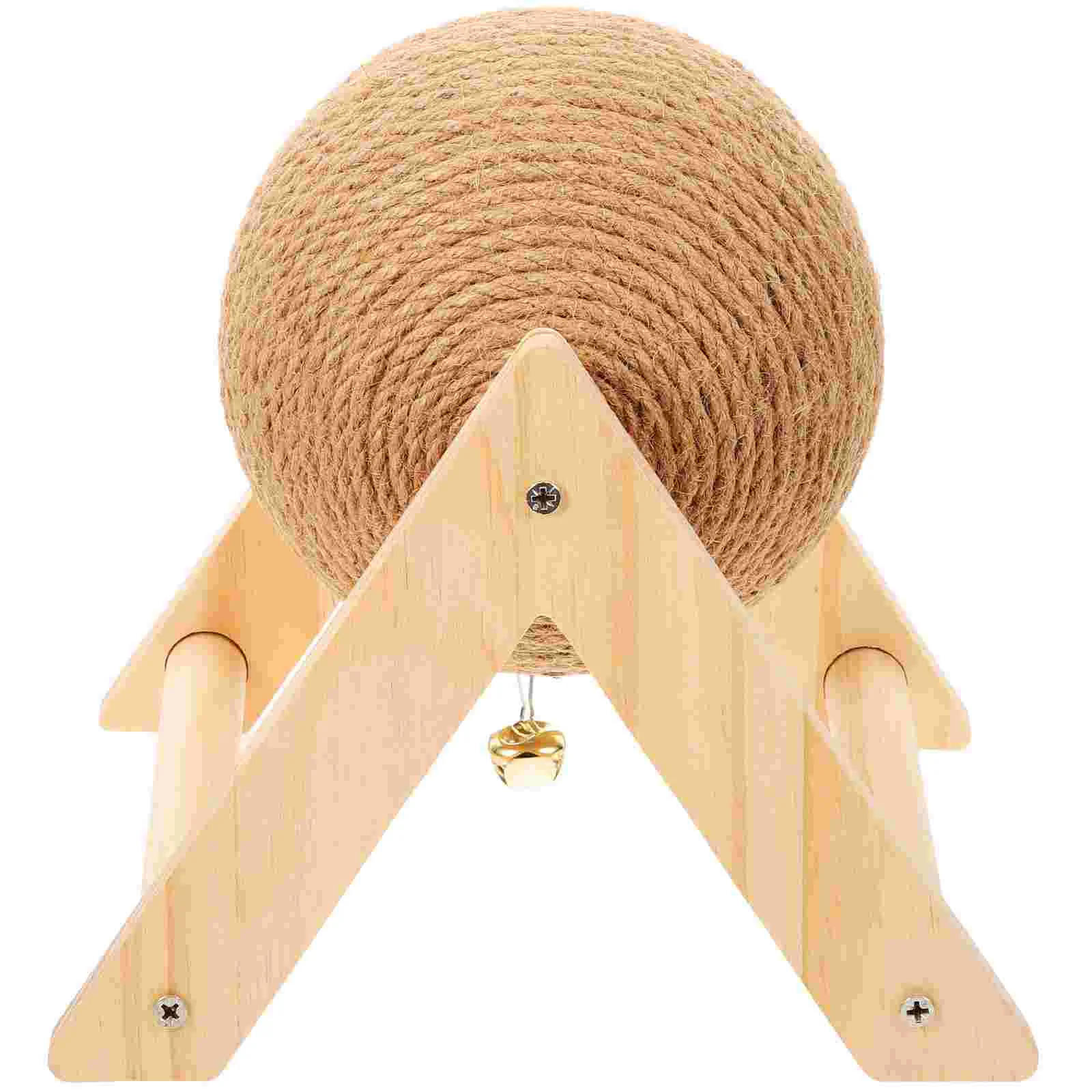 

Stand Kitten Scratching Ball Cat Board Toy Stable Scratchers Pet Wooden Floor Scrapper