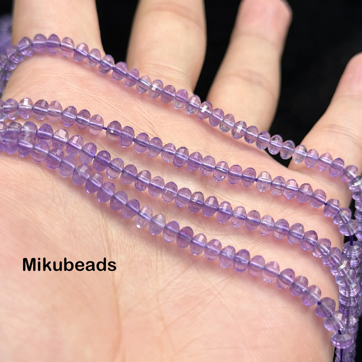 Аметистовые граненые бусинки для изготовления ювелирных изделий