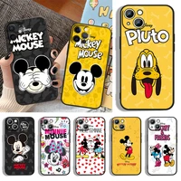 silicone cover lovely disney mickey for apple iphone 13 12 11 pro max mini xs xr x 8 7 6s 6 5 plus black phone case