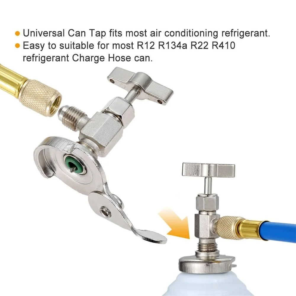 AC R134A комплект шлангов для заряда хладагента 59 дюймов с манометром 1/4 дюйма порт SAE