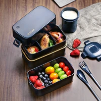 double layer office worker japanese fat reducing fitness light food box female insulation can be microwave heating lunch box