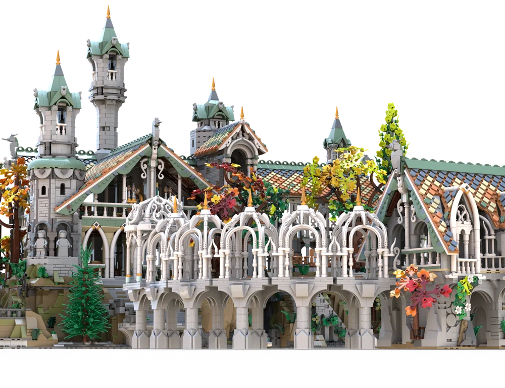 Конструктор Rivendell: Архитектурная модель Замка, Башни, Зала, Пристройки и Горной базы. Игрушки-конструкторы MOC для сборки, подарки. (art.: 3920da3f5286c) - 3920da3f5286c