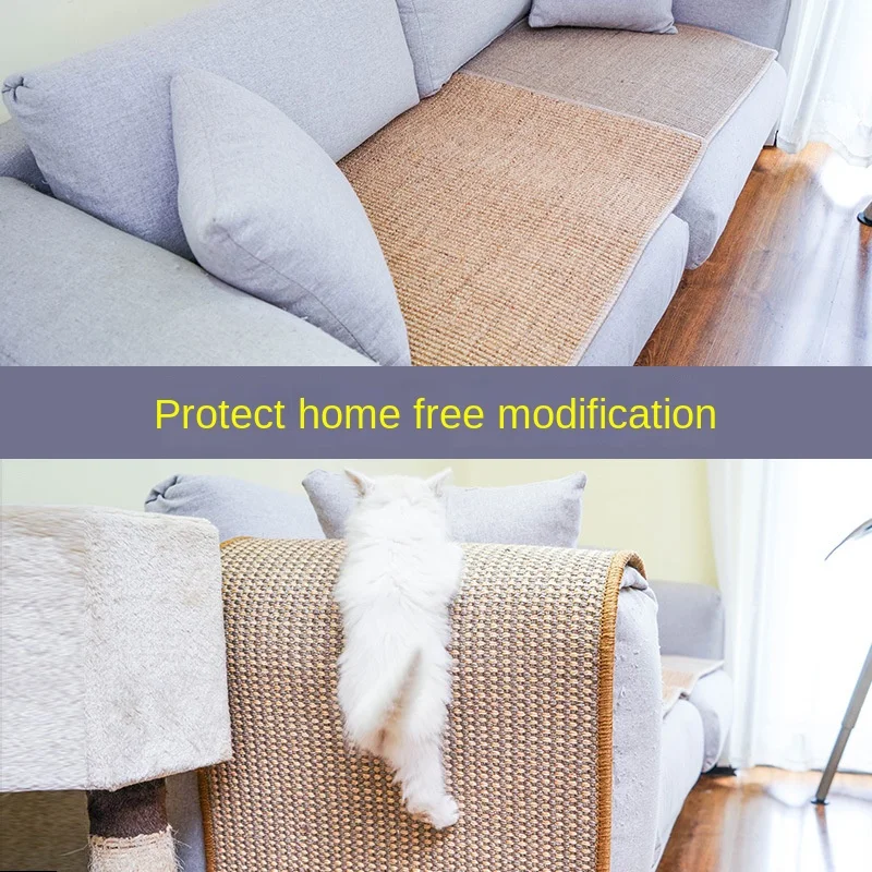 Когтеточка коврик из сизаля скребок для кошек мебельная чесалка товары домашних