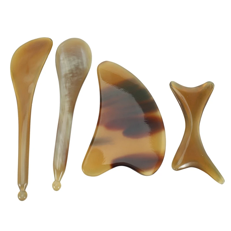 

Natural Horn Scraping Plate Gua Sha Board SPA Massage Tool OX Horn Chinese Traditional Body Massager Acupuncture Scraper