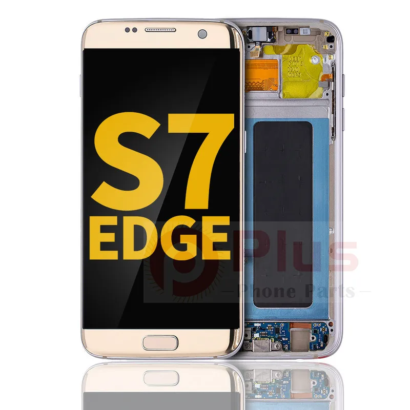 

AMOLED Display With Frame Replacement For Samsung Galaxy S7 Edge (Refurbished) (International/G935F) (Gold Platinum)
