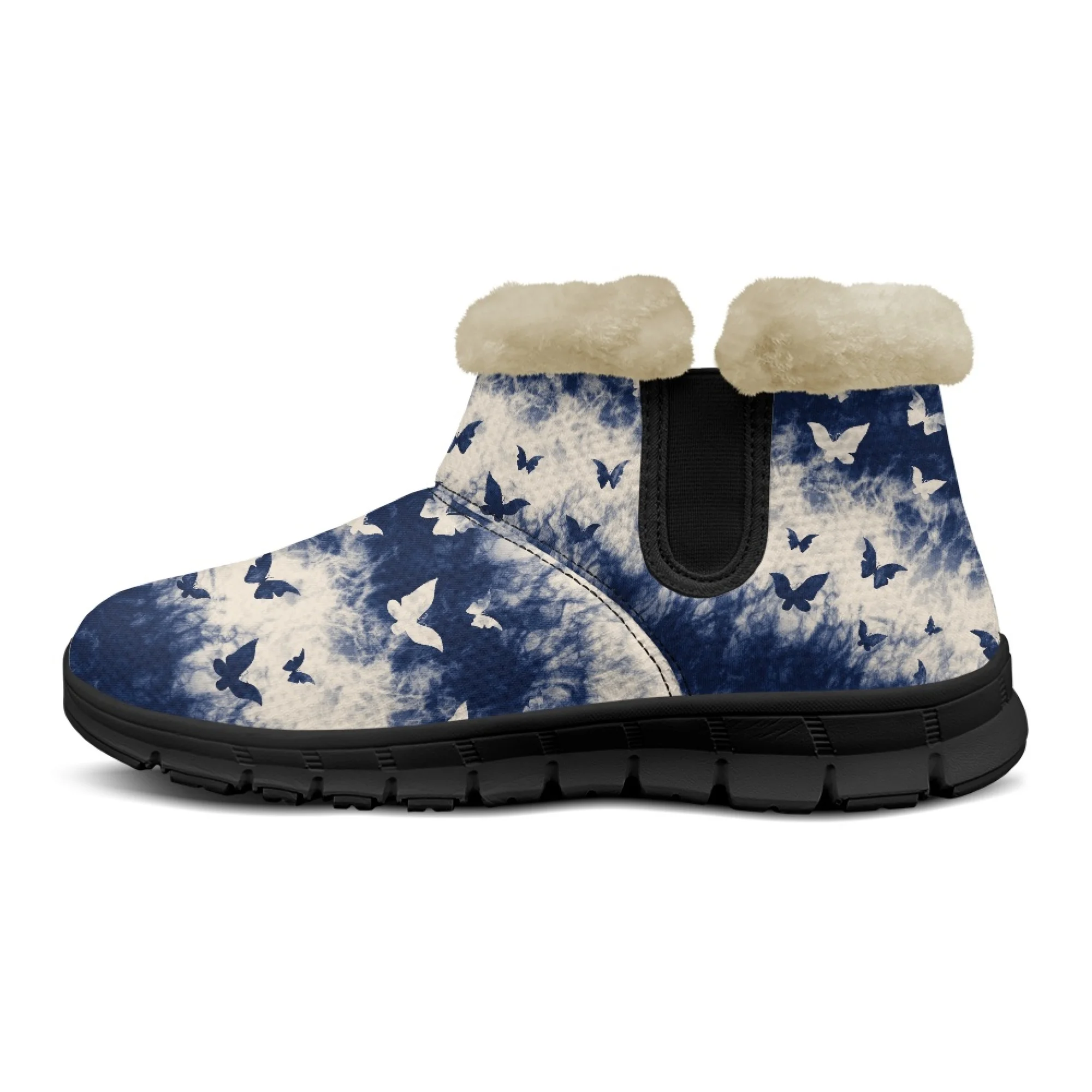 INSTANTARTS/женские зимние ботинки с принтом бабочки повседневная мягкая женская