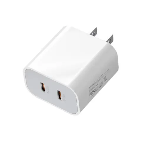 Настенное Зарядное Устройство USB C, Двухпортовый Адаптер 20 Вт, Быстрая Зарядка PD Для iPhone 11/12/13/14/15 — 2 Шт.