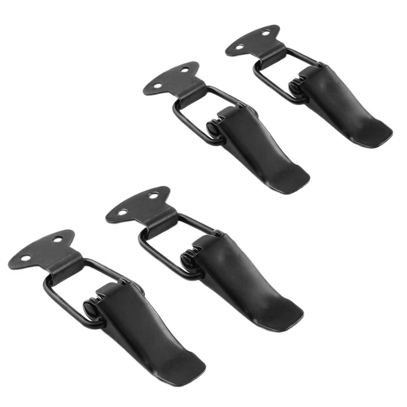 

4Pcs Universal Black Car Bumpers Trunk Fender Hatch Lids Release Fasteners Kit Hood Pin Lock Clasp Clip Kit