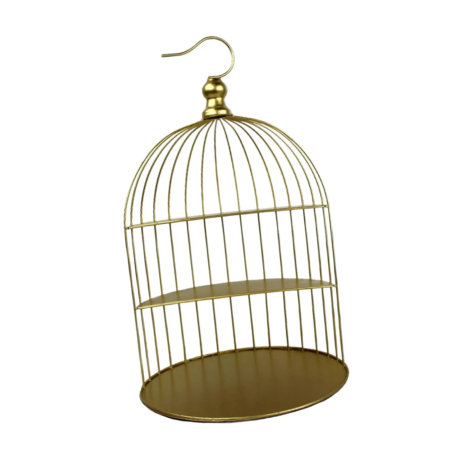 

Bird Cage Cake Stand Countertop Food Container Cosmetic Organizer Make up Bird Cage 3 Layer Stand Shelf Tiered Dessert Stand