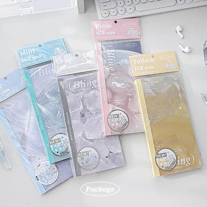 

60 Sheet Simplicity Notebook Fashon Colorful Page Horizontal Line Journal Notepad Stationery Scrapbook Diary Student Supplies