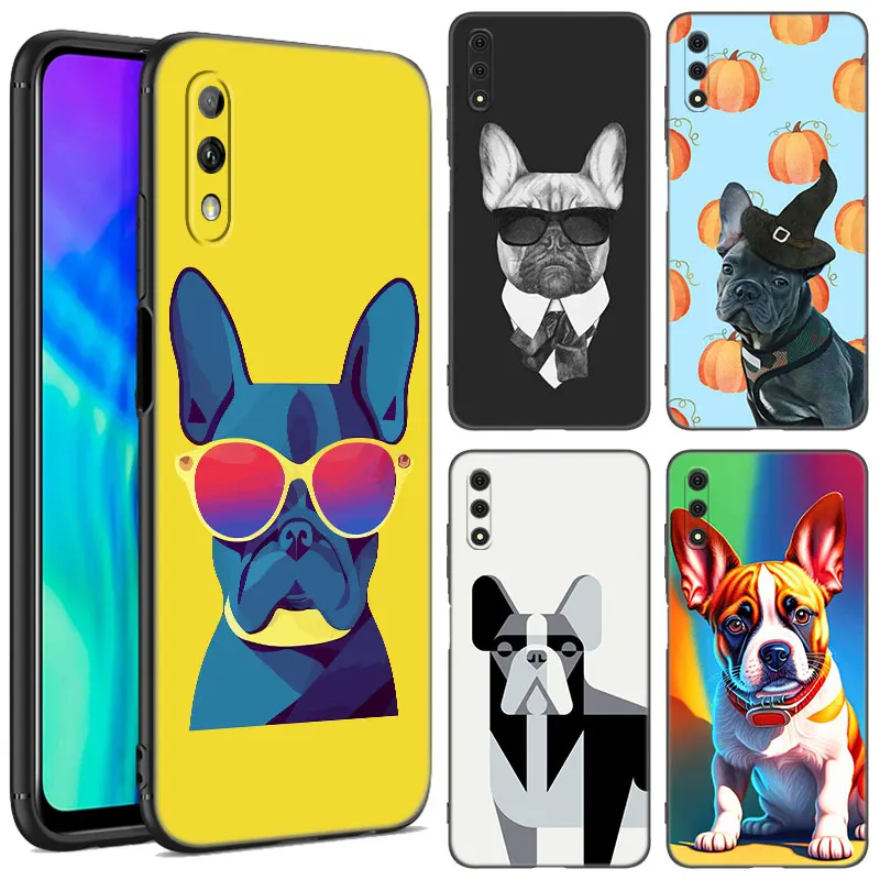 

Чехол с французским бульдогом для Honor 8A 9X Pro 10X Lite 8C 8S 8X 9A 9C X6 X7 X8 X9 A X30 X40 X50 i, Черный силиконовый чехол