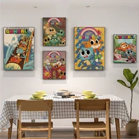 bandai the amazing world gumball gumball classic movie posters vintage room home bar cafe decor room wall decor
