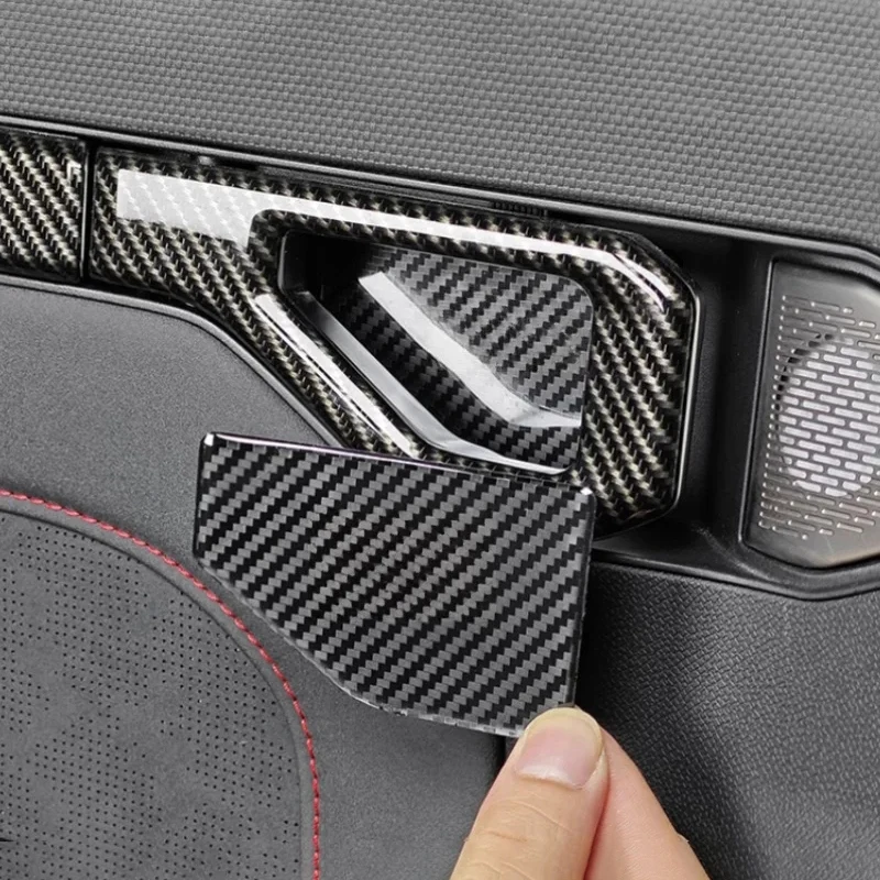 Автомобильная наклейка на внутренняя дверная чаша из углеродного волокна
