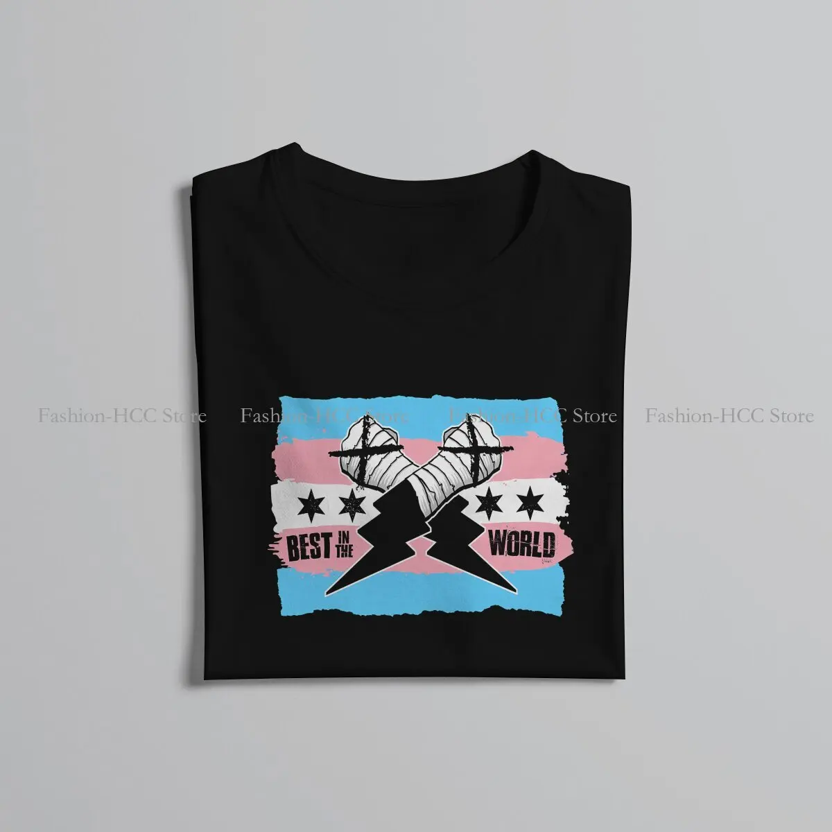 Футболка мужская с круглым вырезом модная тенниска из полиэстера в стиле панк