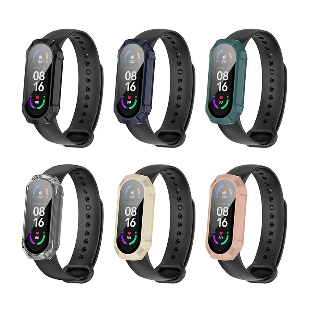 

Закаленное стекло для браслета, Защитная пленка для экрана Mi Band 4/5/6/NFC, устойчивая к падениям, устойчивая к царапинам, прозрачный защитный че...