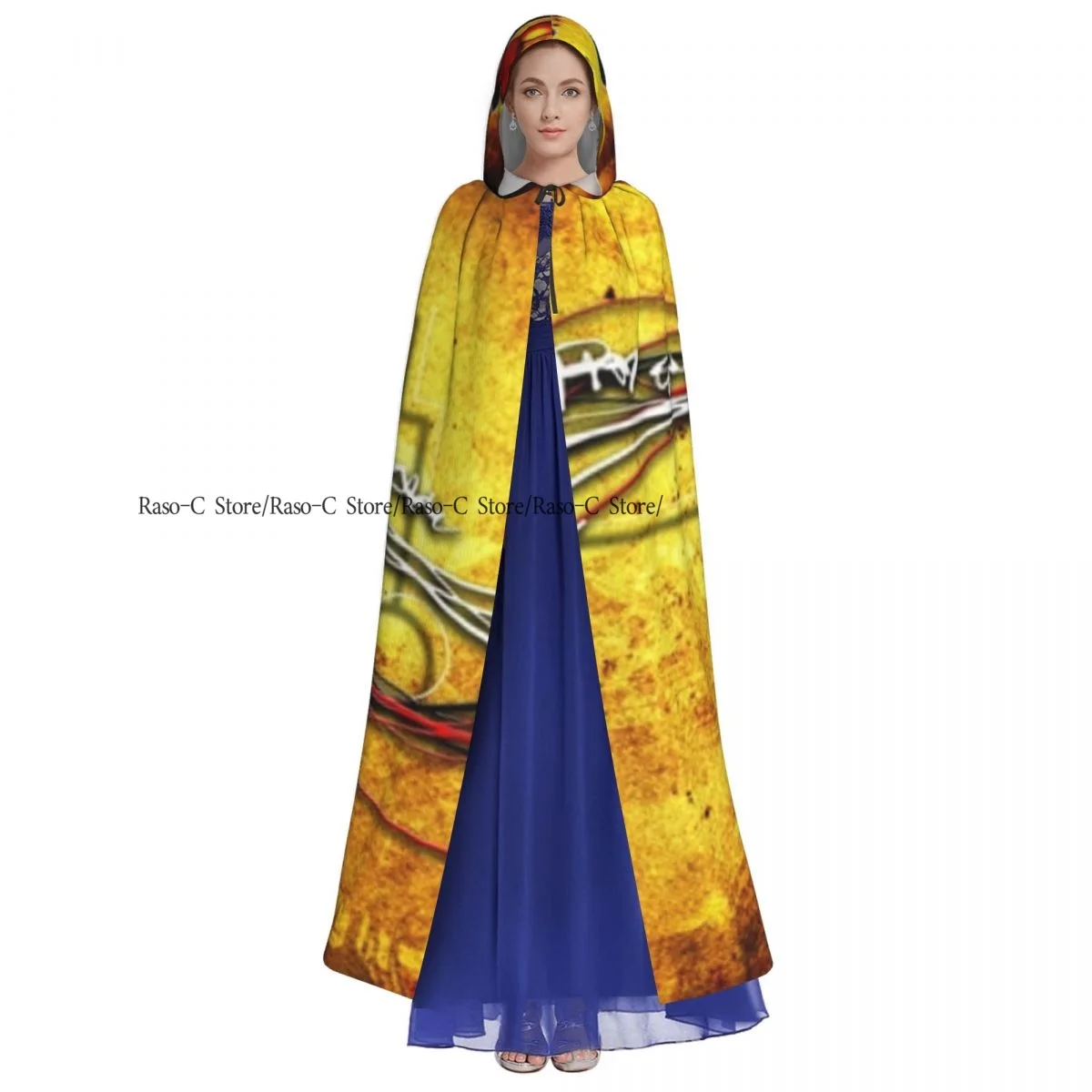 Плащ для взрослых накидка с капюшоном африканский этнический ретро винтажная