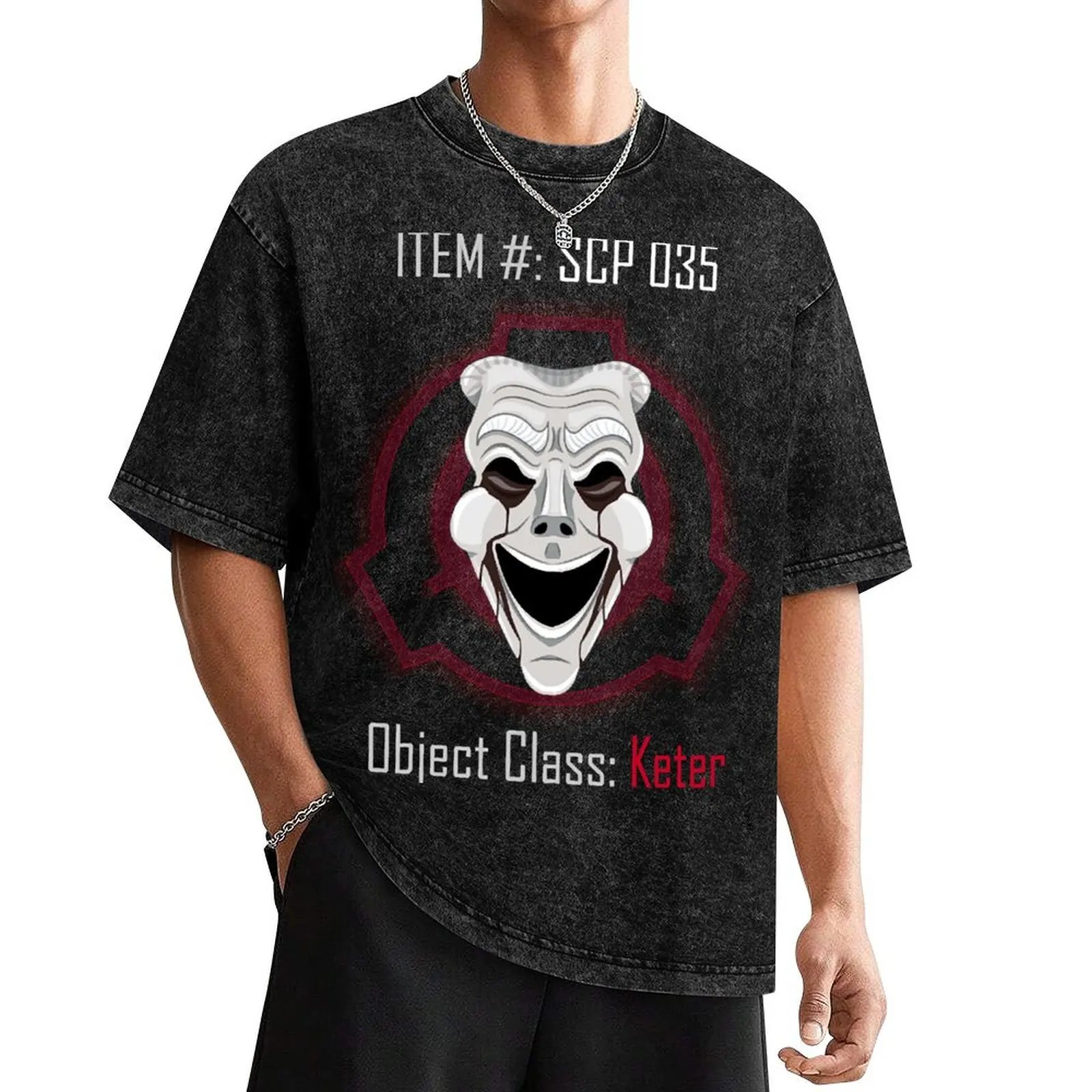 SCP-035 Футболка аниме одежда графика плюс размеры дизайнерские рубашки мужская