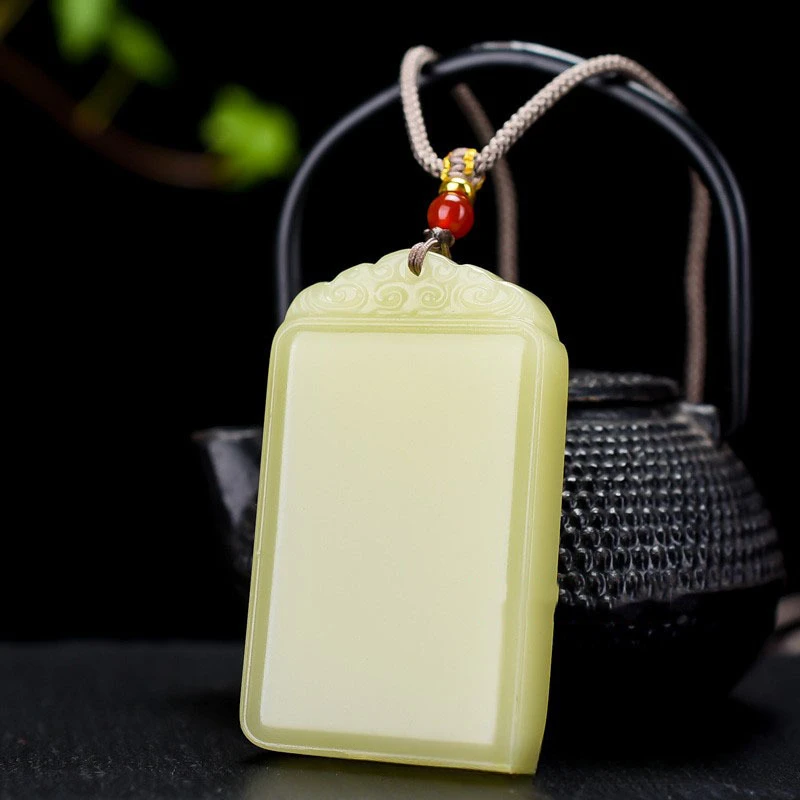 

Huangkou Jade Peace and Calm Plague Pendant Men's and Women's Simple and Versatile Jade Pendant