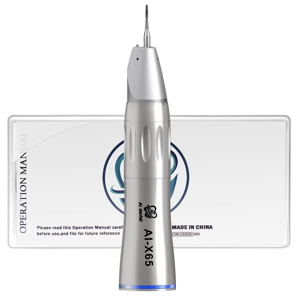 

AI-X65 Dental Straight Handpiece 1:1 Direct Drive HP Burs Non-optic Low Speed Hand Piece With Stainless Body For Dentistry
