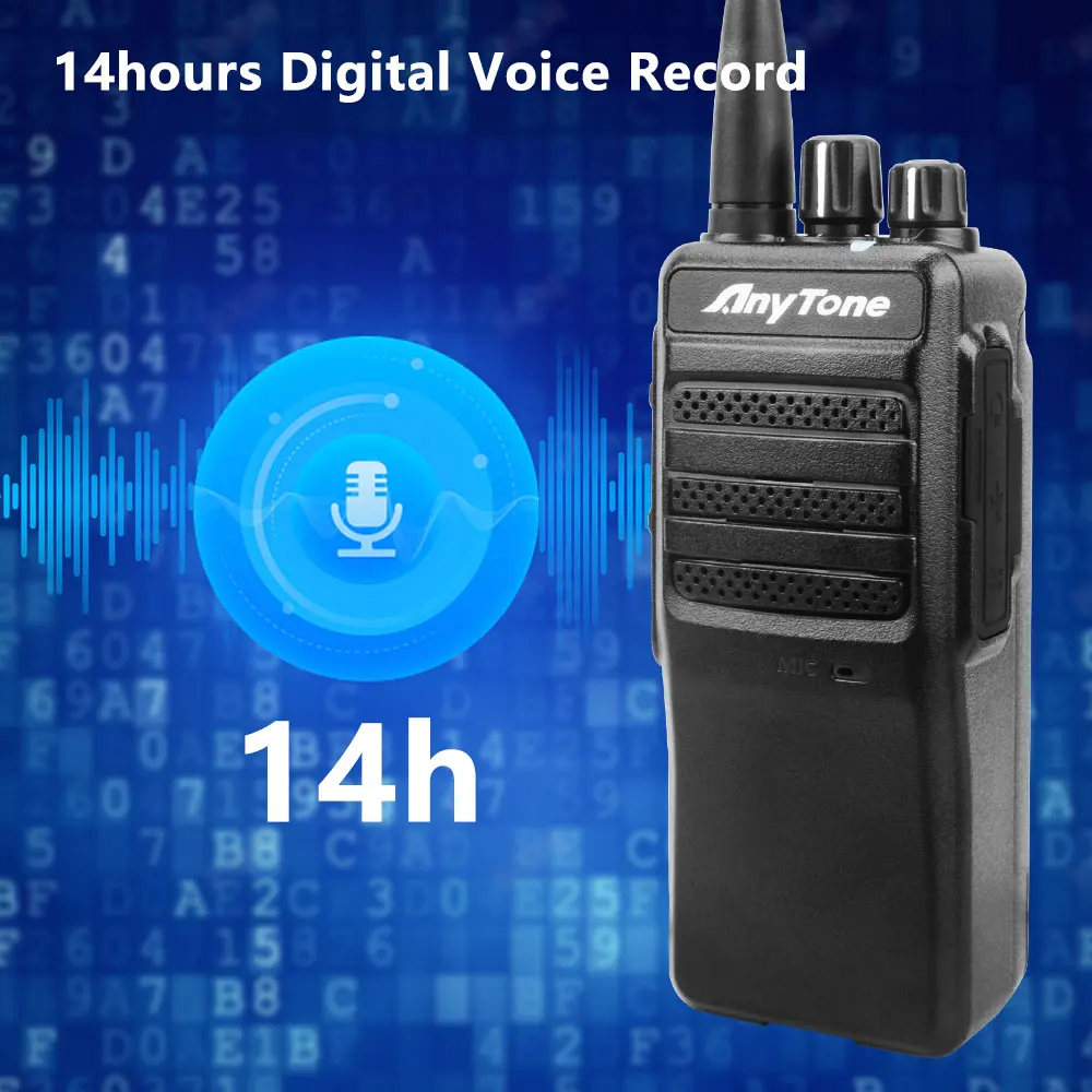 Anytone AT-D278 Walkie TALKIE UHF 5 Вт IP67 Водонепроницаемый AES256 Шифрование Запись голоса DTMF 2