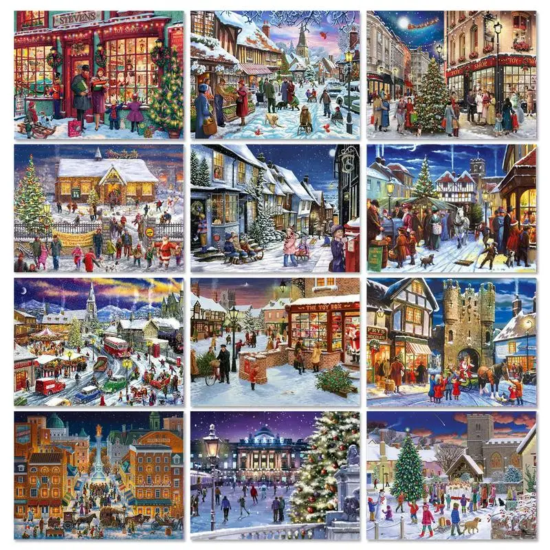 

GATYZTORY Mordern Painting By Numbers Kill Time Snow Drawing On Numbers Home Decors Diy Gift For Adult Scenery On Canvas Crafts
