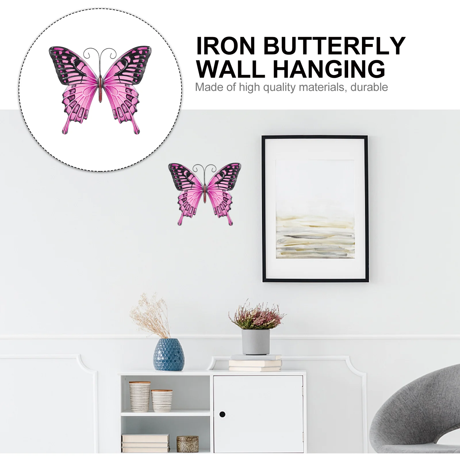 Настенные настольные украшения из кованого железа с бабочкой Para Salas Casa Light House