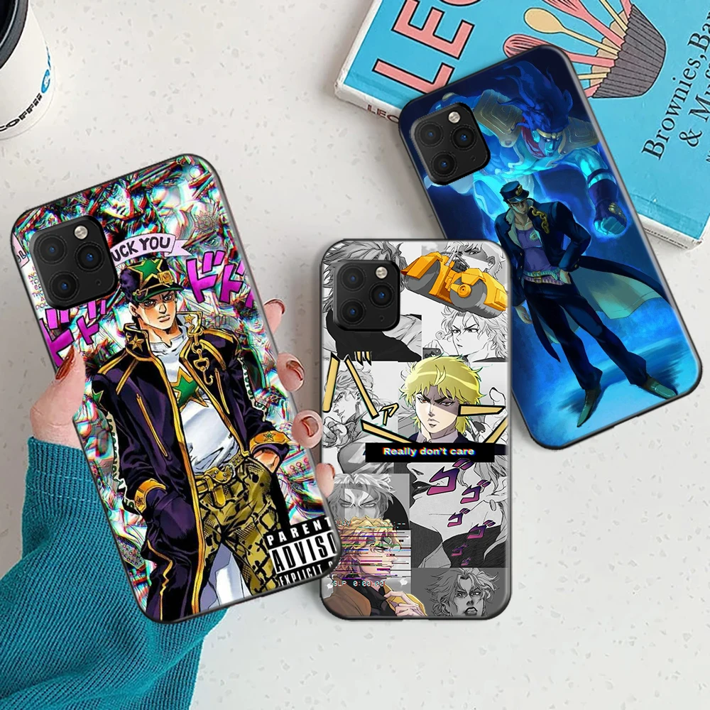 

JoJo's Bizarre Adventure Phone Case For iPhone 13 Pro MAX Mini Funda Back Cover Soft TPU Coque Carcasa Japan Anime Cartoon JOJO