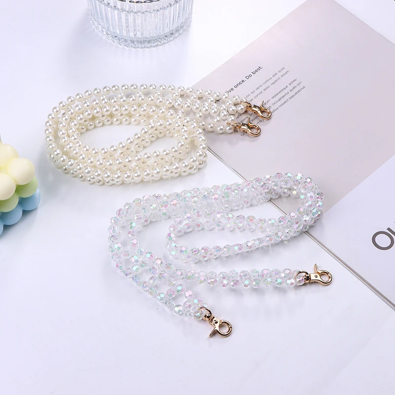 

French Elegant Pearl Bag Straps Handbag Shoulder Bag Extender Chains For Women Bags Strap Replacement Accessories