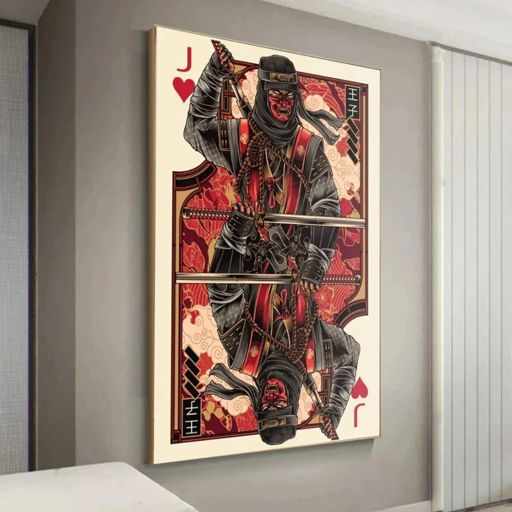 Современный японский ниндзя самурай гейша художественные постеры королева