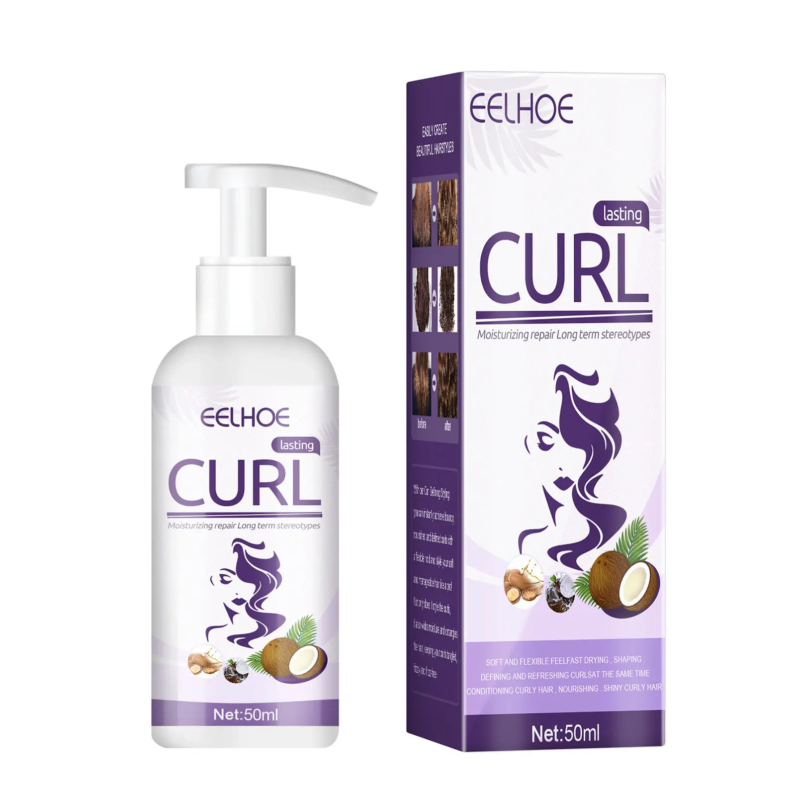 

Curl Defining Cream Curl Enhancing Cream For Repairing Damaged Curly Hair Natural Luster& Smooth Anti-frizz Paraben Free 17.6 Oz