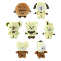 kpop star image anime peripheral plush toys lovely plaid style series stuffed doll kawaii animal rabbit dog rj gift for fan girl