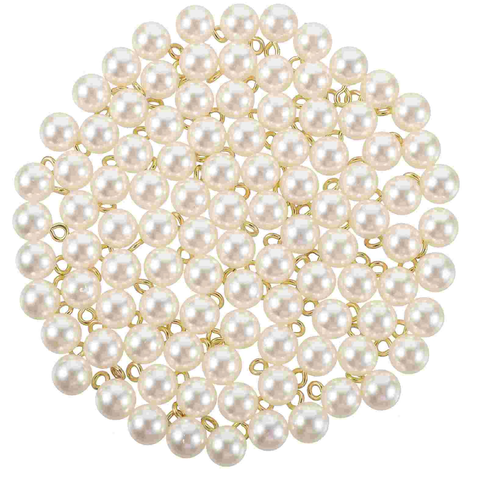 

100 Pcs Pearl Necklace Choker Necklace Decorative Necklace DIY Pearl Medallion Supplies Prime