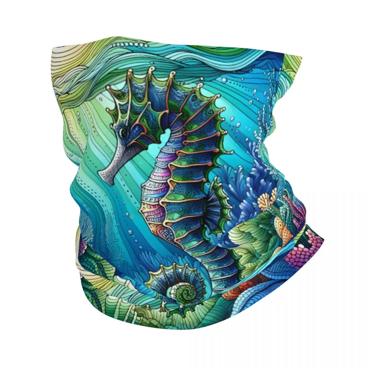 Sea шарф с рисунком лошади шейный платок маска для лица из полиэстера