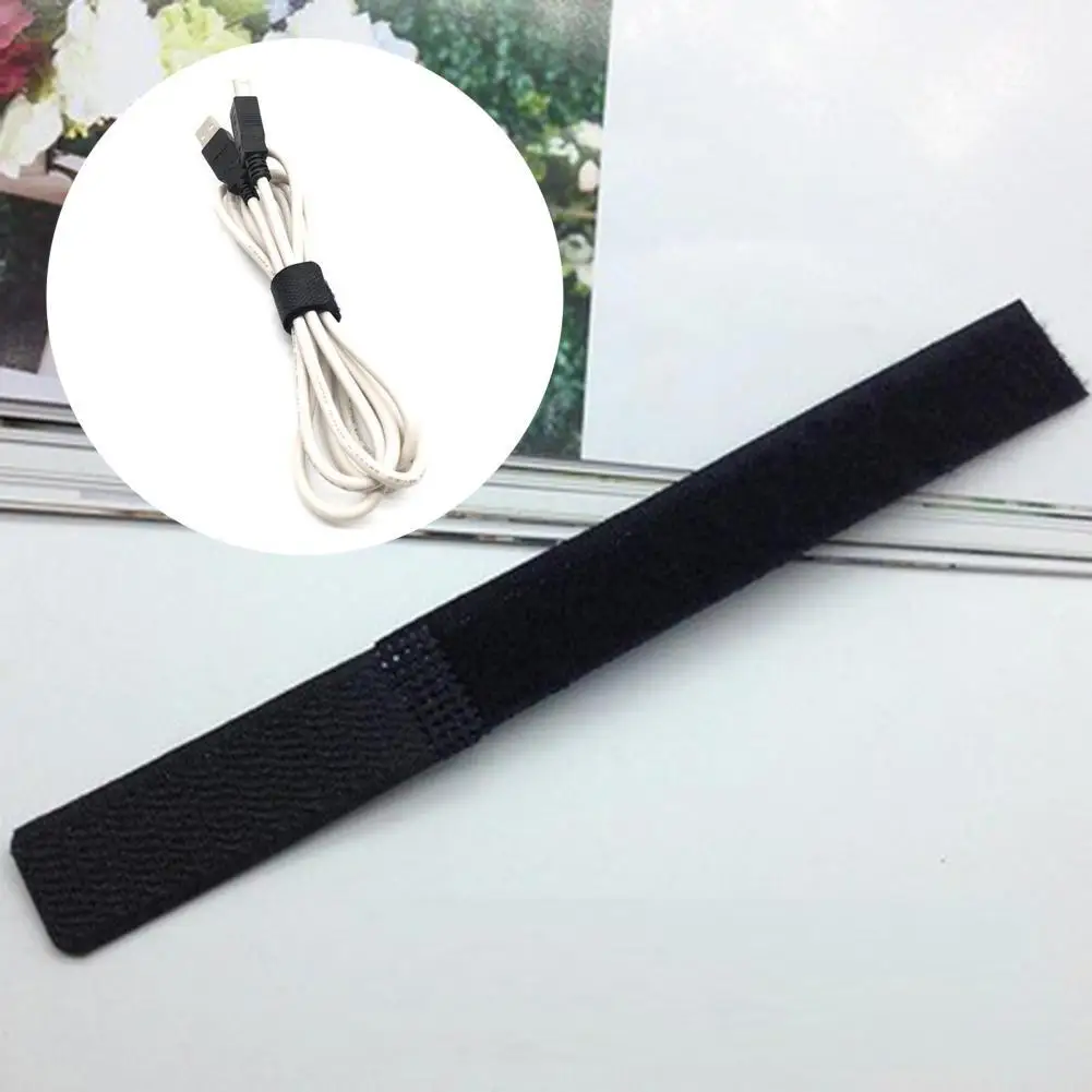 

6Pcs Solid Anti-aging Easy to Use Data Cable Fastener Tape Lengthen Design Cable Tape for Living Room Data Cable Ties