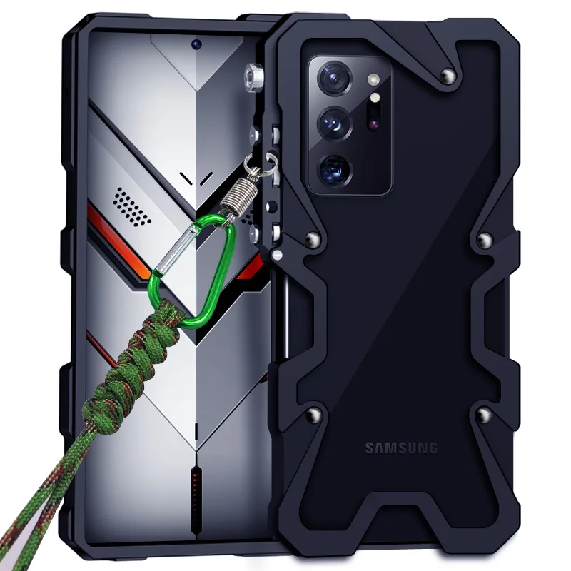 Противоударный чехол Armor Screw Metal Frame с алюминиевым бампером для Samsung Galaxy S25 S24 S23 S22 Note