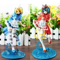 anime hatsune miku action figure pvc model 23cm vocaloid little red riding hood blue hat doll ornaments collectable toys gifts