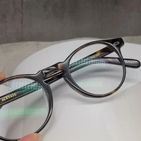 zerosun oval eyeglasses frame male women small acetate glasses men nerd spectacles for prescription black tortoise