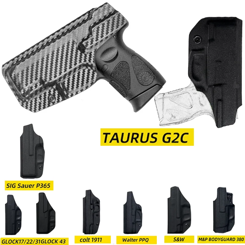 

IWB kydex Right hand holster Fit For：GLOCK17/22/31/43，S&W M&P9 shield，M&P BODYGUARD 380，TAURUS G2C SIG Sauer p365，Colt